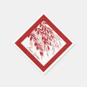 Serviette En Papier Berry de Noël Parties scintillant rouge (Coin)