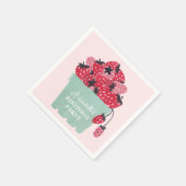 Serviette En Papier Berry First Birday Party fraise (Coin)