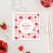 Serviette En Papier Berry First Birthday Strawberry Girl (En situation)