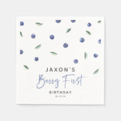 Serviette En Papier 'Berry First' Blueberry 1er Anniversaire (Devant)