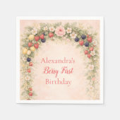 Serviette En Papier Berry First Garden 1st Birthday (Devant)