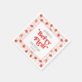 Serviette En Papier Berry First Strawberry 1ère fête d'anniversaire (Coin)