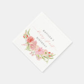 Serviette En Papier Berry First Strawberry Été 1er anniversaire | (Coin)