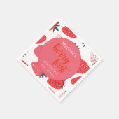 Serviette En Papier Berry First Strawberry fête d'anniversaire Rouge (Coin)