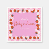 Serviette En Papier Berry Fleur Faisée Été Baby shower doux (Devant)