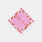 Serviette En Papier Berry Fleur Faisée Été Baby shower doux (Coin)