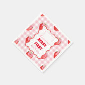 Serviette En Papier Berry fraise Boho doux 1er anniversaire (Coin)