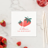 Serviette En Papier Berry fraise rouge doux Anniversaire (En situation)