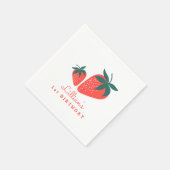Serviette En Papier Berry fraise rouge doux Anniversaire (Coin)