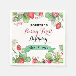 Serviette En Papier Berry Lovely Premier anniversaire
