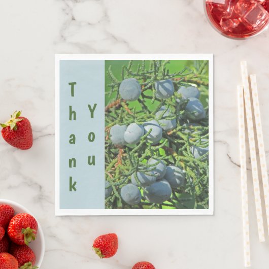 Serviette En Papier Berry Merci Spring Pine Photo Appréciation (En situation)