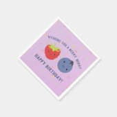 Serviette En Papier Berry mignonne Joyeux Anniversaire Pun Kawaii baie (Coin)