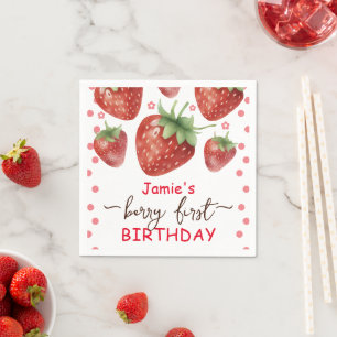 Serviette En Papier Berry Premier Anniversaire