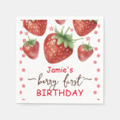 Serviette En Papier Berry Premier Anniversaire (Devant)