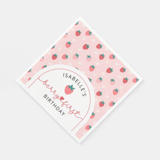 Serviette En Papier Berry Premier anniversaire 1er anniversaire Fête d (Coin)
