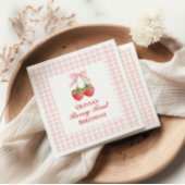 Serviette En Papier Berry premier anniversaire de fraise Bow rose En v