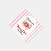 Serviette En Papier Berry Premier anniversaire fête fraise Coquette (Coin)