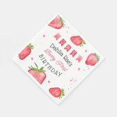 Serviette En Papier Berry Premier anniversaire fraise (Coin)