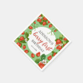 Serviette En Papier Berry Premier anniversaire fraise 1er anniversaire (Coin)