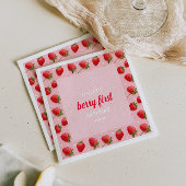 Serviette En Papier Berry Premier Anniversaire Papier fraise Napkin
