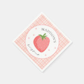 Serviette En Papier Berry Premier Anniversaire Papier Napkin Fraise Pa (Coin)