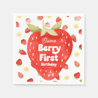Serviette En Papier Berry Premier Anniversaire Papier Napkins