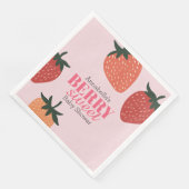 Serviette En Papier Berry rose fraise Baby shower doux (Coin)