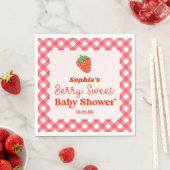 Serviette En Papier Berry rouge fraise Baby shower doux (En situation)