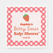 Serviette En Papier Berry rouge fraise Baby shower doux (Devant)