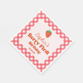 Serviette En Papier Berry rouge fraise première fête d'anniversaire (Coin)