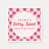 Serviette En Papier Berry Sweet Anniversaire Fraise Daisy (Devant)