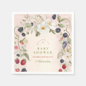 Serviette En Papier Berry Sweet Baby shower (Devant)