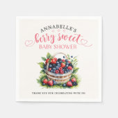 Serviette En Papier Berry Sweet Baby shower Fleurs Berries (Devant)