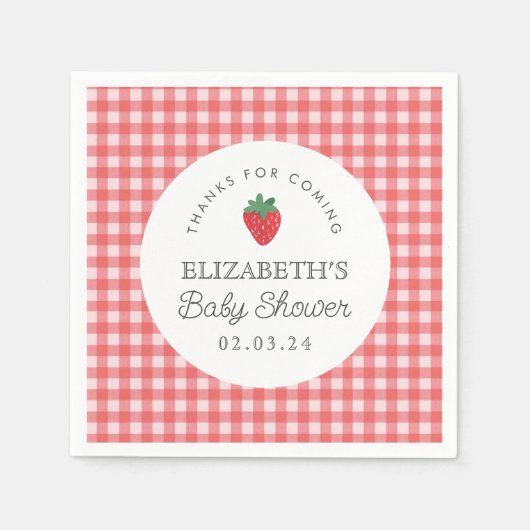 Serviette En Papier Berry Sweet Baby shower pique-nique (Devant)