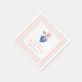 Serviette En Papier Berry Sweet bleuet anniversaire Bow rose Coquette (Coin)