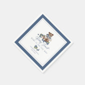 Serviette En Papier Berry Sweet Blueberry Ours bébé Garçon Douche (Coin)