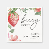 Serviette En Papier Berry Sweet Floral Baby shower (Devant)