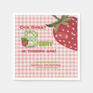 Serviette En Papier Berry Sweet fraise papier d'anniversaire Napkin