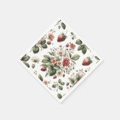 Serviette En Papier Berry Sweet Fraise partout sur Motif (Coin)
