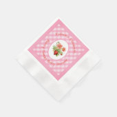 Serviette En Papier Berry Sweet Rose En vichy douche (Coin)