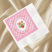Serviette En Papier Berry Sweet Rose En vichy douche