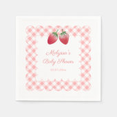 Serviette En Papier Berry Sweet Strawberries Thème Baby shower Party (Devant)