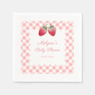 Serviette En Papier Berry Sweet Strawberries Thème Baby shower Party