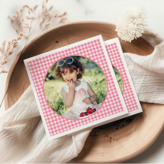 Serviette En Papier Berry Sweet Strawberry 1er fête d'anniversaire