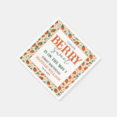 Serviette En Papier Berry Sweet Strawberry 1st Birthday Party (Coin)