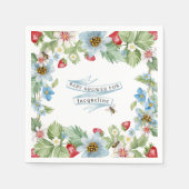 Serviette En Papier Berry Sweet Strawberry Baby Boy to Bee Shoy (Devant)