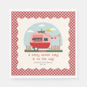 Serviette En Papier Berry Sweet Strawberry Camper Baby shower (Devant)