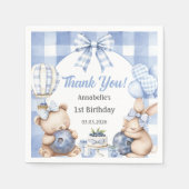 Serviette En Papier Berry Sweet Watercolor Blueberry fête d'anniversai (Devant)