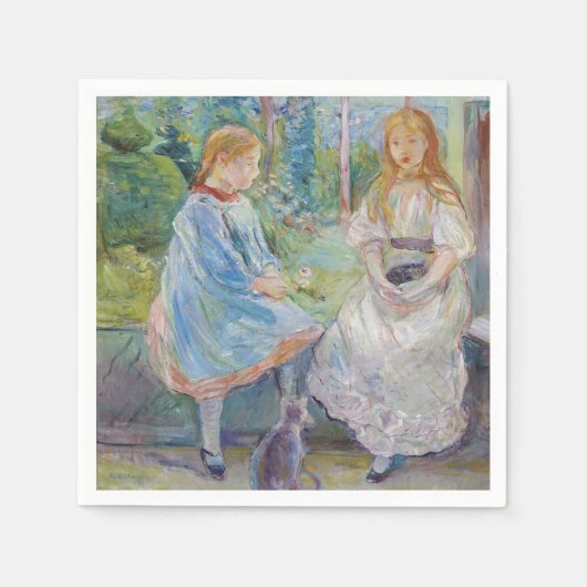 Serviette En Papier Berthe Morisot - Jeunes filles à la fenêtre (Devant)