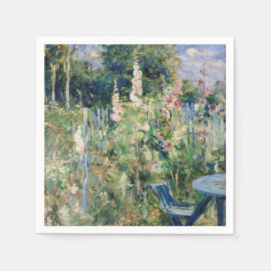 Serviette En Papier Berthe Morisot - Roses Trémières / Althées